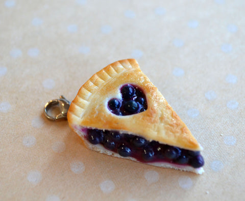 Blueberry Pie Charm, Key Chain, or Necklace