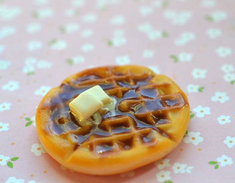 Buttery Waffle Polymer Clay Realistic Food Magnet