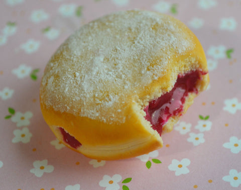 Jelly Doughnut Magnet, Polymer Clay Food Magnet