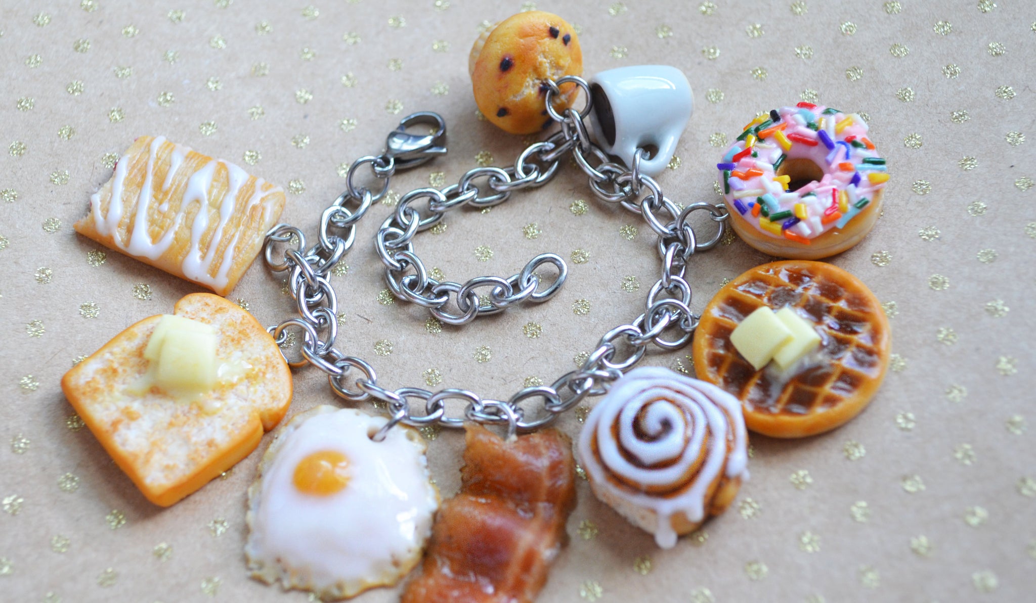 Breakfast Foods Charm Bracelet – ScrumptiousDoodle