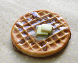 Miniature Waffle Polymer Clay Fridge Magnet, Realistic Mini Food Decor