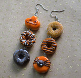 Halloween Doughnut Dangle Earrings, Fall Donut Earrings
