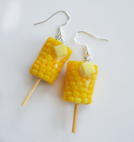 Buttered Corn on The Cob Hook Earrings