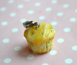 Lemon Poppy Seed Muffin Polymer Clay Charm or Keychain