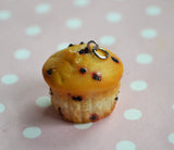 Blueberry Muffin Polymer Clay Charm or Key Chain
