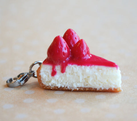 Strawberry Cheesecake Charm, Keychain, or Necklace