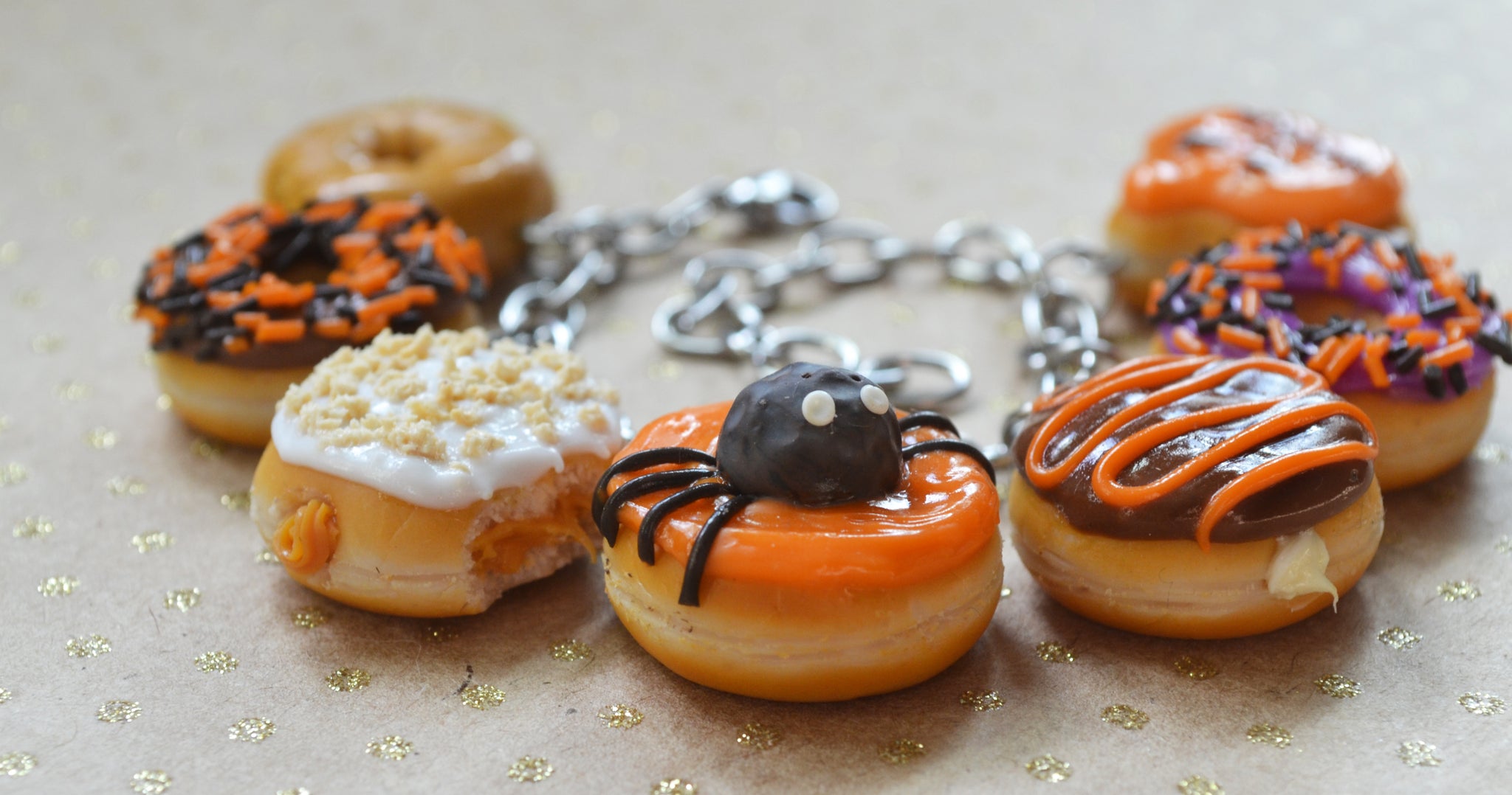 Fall Halloween Theme Doughnut Charm Bracelet – ScrumptiousDoodle