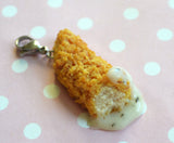 Fried Chicken Tender With Sauce Charm, Keychain, or Necklace