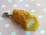 Fried Chicken Tender With Sauce Charm, Keychain, or Necklace