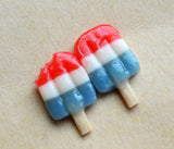 Red White and Blue Popsicle Stud Earrings