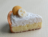 Banana Cream Pie Miniature Food Magnet, Polymer Clay