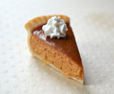 Polymer Clay Pumpkin Pie Slice Charm or Key Chain