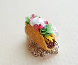 Taco Polymer Clay Food Necklace