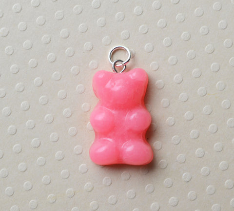 Polymer Clay Mini Gummy Bear Charm, Key Chain, Stitch Marker