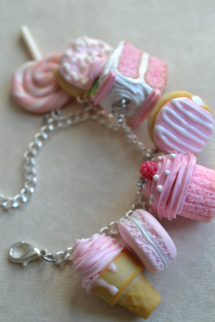 Polymer Clay Valentine's Day Roses and Chocolates Charm Bracelet –  ScrumptiousDoodle
