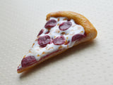 Pepperoni Pizza Slice Magnet, Polymer Clay