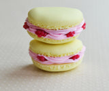 Raspberry Lemon French Macaron Magnet