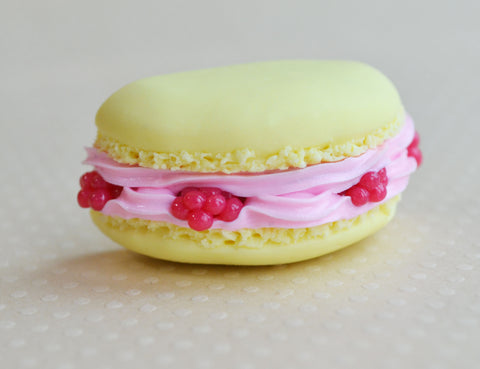 Raspberry Lemon French Macaron Magnet