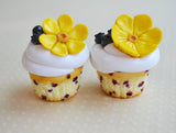 Blueberry Buttercup Cupcake Magnet