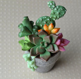 Mini Plant Polymer Clay Succulent Pot Magnet, JOY