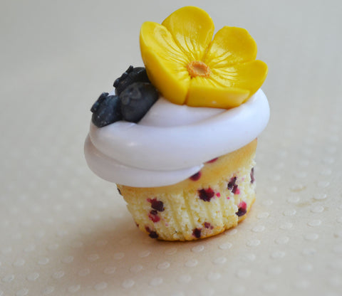 Blueberry Buttercup Cupcake Magnet