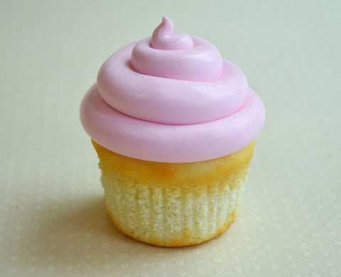 Vanilla Bakery Cupcake with Pink Buttercream Food Fridge Magnet, Polymer Clay Miniature Food Fridge Magnet