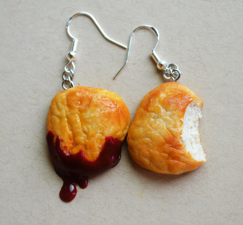 Chicken Nugget with sauce Hook Earrings