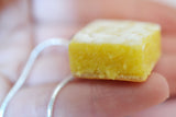 Lemon Bar Miniature Dessert Necklace, Polymer Clay