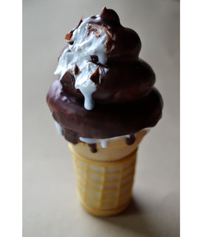 Soft Serve Chocolate Dip Shell Ice Cream Cone Fridge Magnet