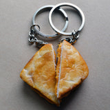 Grilled Cheese Sandwich Best Friend Key Chain Set