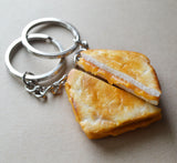 Grilled Cheese Sandwich Best Friend Key Chain Set