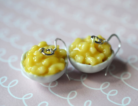 Mac and Cheese Bowl Hook Earrings