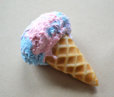 Cotton Candy Ice Cream Cone Fridge Magnet