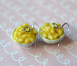 Mac and Cheese Bowl Hook Earrings