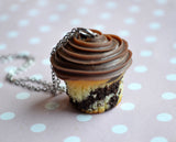 Chocolate Marble Cupcake Necklace