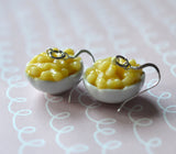 Mac and Cheese Bowl Hook Earrings