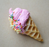 Confetti Cake Crumble SoftServe Ice Cream Cone Fridge Magnet