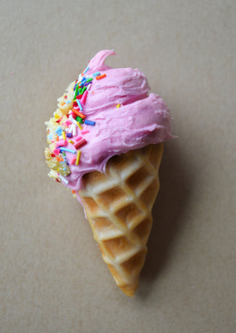 Confetti Cake Crumble SoftServe Ice Cream Cone Fridge Magnet