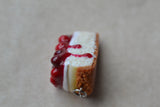 Cherry Cheesecake Polymer Clay Charm or Key Chain