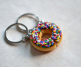 Doughnut Half Friendship Key Chains BFF friendship set, Chocolate