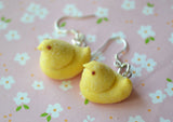 Easter Marshmallow chicks dangle earrings