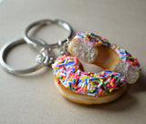 Best Friend Doughnut Half Key Chain BBF Set