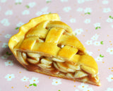 Apple Pie Miniature Dessert Fridge Magnet Home Decor Food Art, Polymer Clay