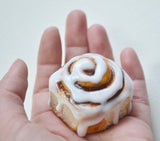 Cinnamon Roll Food Magnet, Polymer Clay Miniature Food Refrigerator Magnet