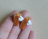Pumpkin Pie Polymer Clay Stud Earring Earrings