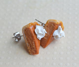 Pumpkin Pie Polymer Clay Stud Earring Earrings