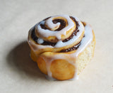 Cinnamon Roll Food Magnet, Polymer Clay Miniature Food Refrigerator Magnet