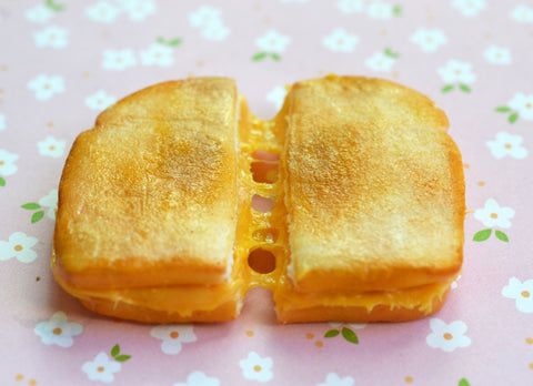 Grilled Cheese Sandwich Miniature Food Magnet Polymer Clay