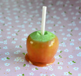 Caramel Apple Miniature Food Magnet, Polymer Clay Magnet