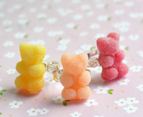 Sour Gummy Bear Ring Polymer Clay Miniature Food Jewelry